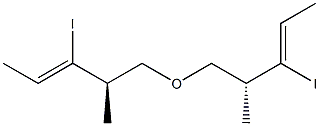 (+)-[(R,Z)-2-Iodo-1-methyl-2-butenyl]methyl ether 结构式