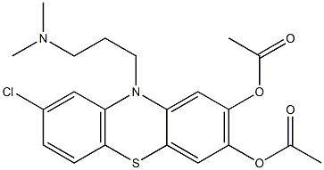 8-Chloro-10-[3-(dimethylamino)propyl]-10H-phenothiazine-2,3-diol diacetate 结构式