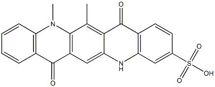5,7,12,14-Tetrahydro-12,13-dimethyl-7,14-dioxoquino[2,3-b]acridine-3-sulfonic acid 结构式