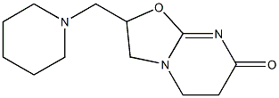 2,3,5,6-Tetrahydro-2-(piperidinomethyl)-7H-oxazolo[3,2-a]pyrimidin-7-one 结构式