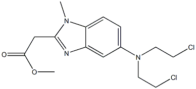 5-[Bis(2-chloroethyl)amino]-1-methyl-1H-benzimidazole-2-acetic acid methyl ester 结构式