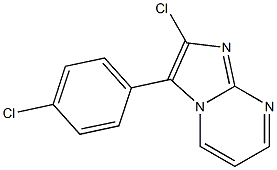 2-Chloro-3-(p-chlorophenyl)imidazo[1,2-a]pyrimidine 结构式