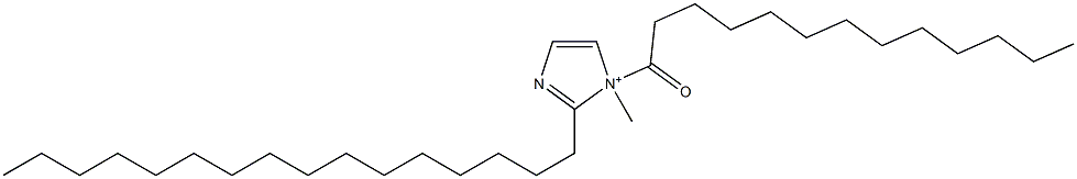 2-Hexadecyl-1-methyl-1-tridecanoyl-1H-imidazol-1-ium 结构式