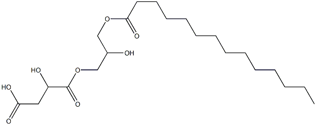 L-Malic acid hydrogen 1-(2-hydroxy-3-tetradecanoyloxypropyl) ester 结构式