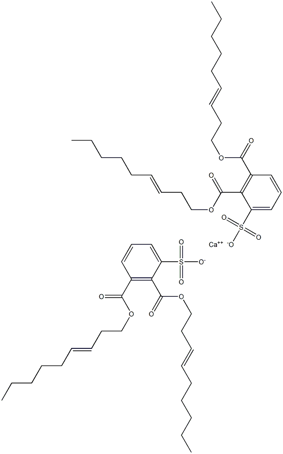 Bis[2,3-di(3-nonenyloxycarbonyl)benzenesulfonic acid]calcium salt 结构式