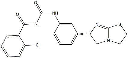 1-(2-Chlorobenzoyl)-3-[3-[[(6S)-2,3,5,6-tetrahydroimidazo[2,1-b]thiazol]-6-yl]phenyl]urea 结构式