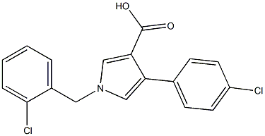 1-(2-Chlorobenzyl)-4-(4-chlorophenyl)-1H-pyrrole-3-carboxylic acid 结构式