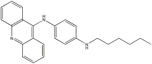 N-[4-(Hexylamino)phenyl]-9-acridinamine 结构式