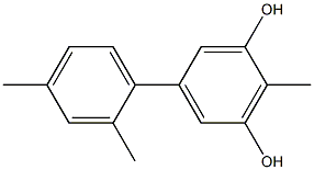 2-Methyl-5-(2,4-dimethylphenyl)benzene-1,3-diol 结构式