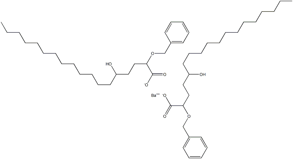 Bis(2-benzyloxy-5-hydroxystearic acid)barium salt 结构式