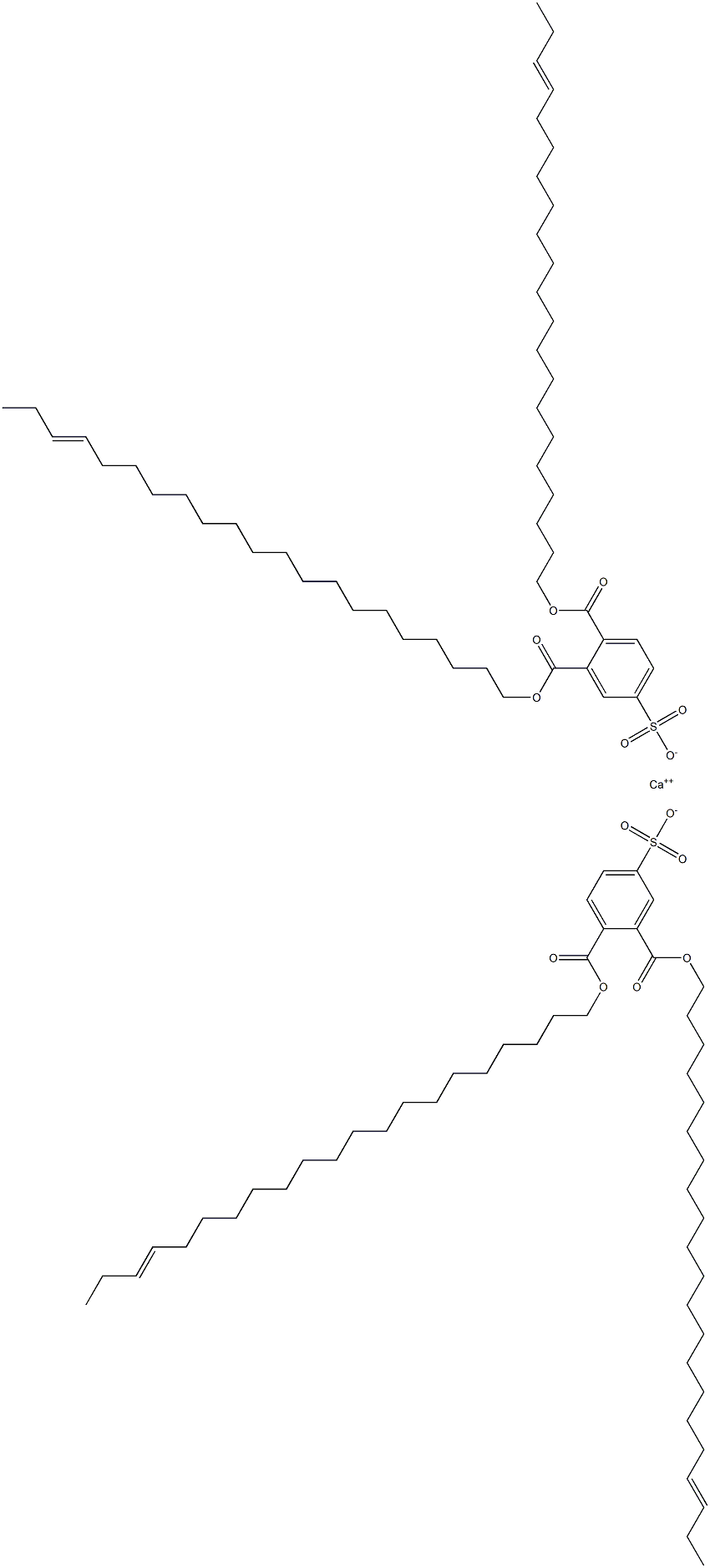 Bis[3,4-di(18-henicosenyloxycarbonyl)benzenesulfonic acid]calcium salt 结构式