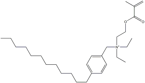 4-Dodecyl-N,N-diethyl-N-[2-[(2-methyl-1-oxo-2-propenyl)oxy]ethyl]benzenemethanaminium 结构式