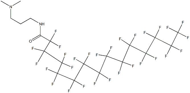 N-[3-(Dimethylamino)propyl]-2,2,3,3,4,4,5,5,6,6,7,7,8,8,9,9,10,10,11,11,12,12,13,13,14,14,15,15,15-nonacosafluoropentadecanamide 结构式