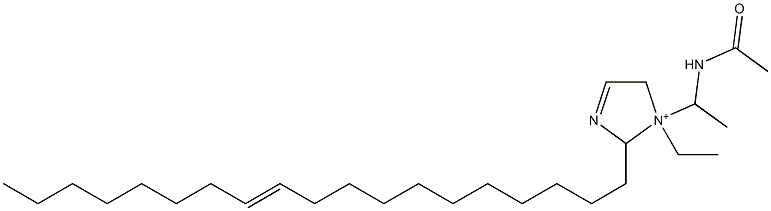 1-[1-(Acetylamino)ethyl]-1-ethyl-2-(11-nonadecenyl)-3-imidazoline-1-ium 结构式
