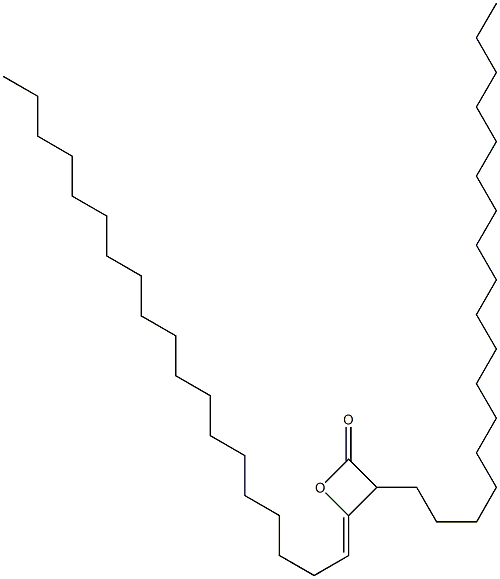 3-Octadecyl-4-(nonadecan-1-ylidene)oxetan-2-one 结构式