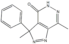 3,7-Dimethyl-3-phenyl-3H-pyrazolo[3,4-d]pyridazin-4(5H)-one 结构式