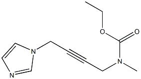 N-Methyl-N-[4-(1H-imidazol-1-yl)-2-butynyl]carbamic acid ethyl ester 结构式