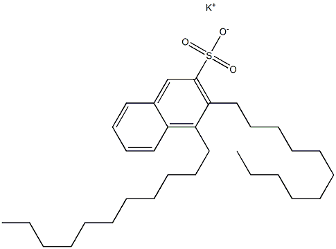 3,4-Diundecyl-2-naphthalenesulfonic acid potassium salt 结构式