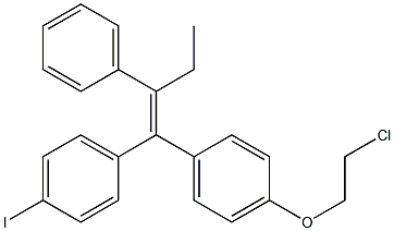 (Z)-1-[4-(2-Chloroethoxy)phenyl]-1-(4-iodophenyl)-2-phenyl-1-butene 结构式
