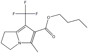 1-Trifluoromethyl-3-methyl-6,7-dihydro-5H-pyrrolizine-2-carboxylic acid butyl ester 结构式