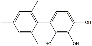 4-(2,4,6-Trimethylphenyl)benzene-1,2,3-triol 结构式
