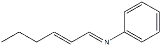 N-(2-Hexen-1-ylidene)aniline 结构式