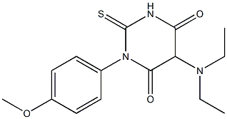 5-(Diethylamino)-1-(p-methoxyphenyl)-2-thioxo-2,3-dihydropyrimidine-4,6(1H,5H)-dione 结构式