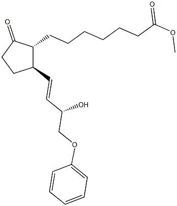 (13E,15S)-15-Hydroxy-9-oxo-16-phenoxy-17,18,19,20-tetranorprost-13-en-1-oic acid methyl ester 结构式