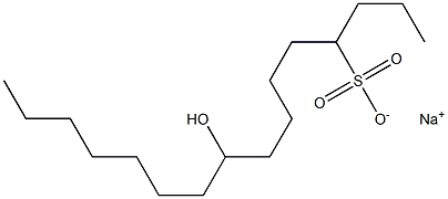 9-Hydroxyhexadecane-4-sulfonic acid sodium salt 结构式