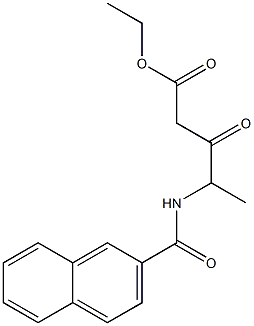 4-(2-Naphthalenylcarbonylamino)-3-oxovaleric acid ethyl ester 结构式