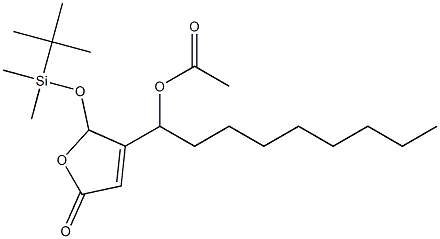 Acetic acid 1-[[2,5-dihydro-5-oxo-2-(tert-butyldimethylsiloxy)furan]-3-yl]nonyl ester 结构式
