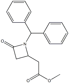 [1-(Diphenylmethyl)-4-oxoazetidin-2-yl]acetic acid methyl ester 结构式