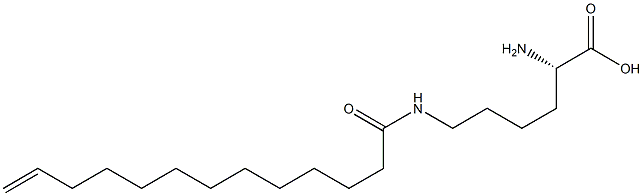 N6-(12-Tridecenoyl)lysine 结构式