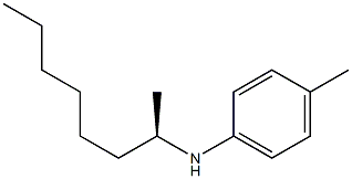 (-)-N-[(R)-1-Methylheptyl]-p-toluidine 结构式