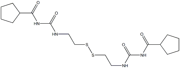 1,1'-[Dithiobis(2,1-ethanediyl)]bis(3-(cyclopentylcarbonyl)urea) 结构式