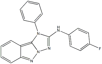 1-Phenyl-2-(4-fluorophenylamino)-1H-[1,2,4]triazolo[1,5-b]indazole 结构式