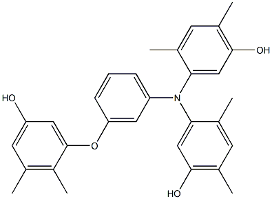 N,N-Bis(5-hydroxy-2,4-dimethylphenyl)-3-(5-hydroxy-2,3-dimethylphenoxy)benzenamine 结构式