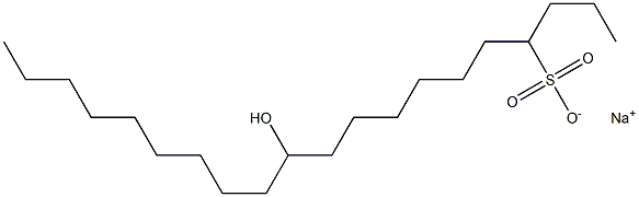 11-Hydroxyicosane-4-sulfonic acid sodium salt 结构式
