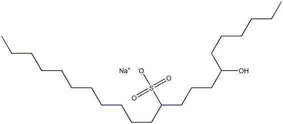 7-Hydroxydocosane-11-sulfonic acid sodium salt 结构式