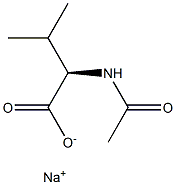 (2R)-2-(Acetylamino)-3-methylbutyric acid sodium salt 结构式