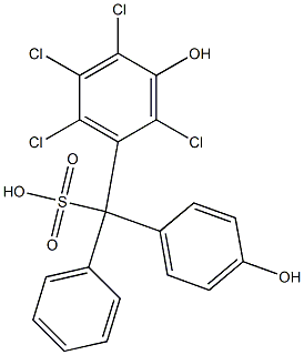 (2,4,5,6-Tetrachloro-3-hydroxyphenyl)(4-hydroxyphenyl)phenylmethanesulfonic acid 结构式