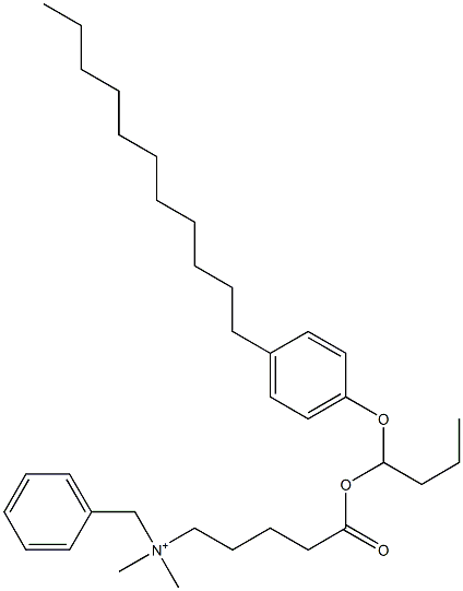 N,N-Dimethyl-N-benzyl-N-[4-[[1-(4-undecylphenyloxy)butyl]oxycarbonyl]butyl]aminium 结构式