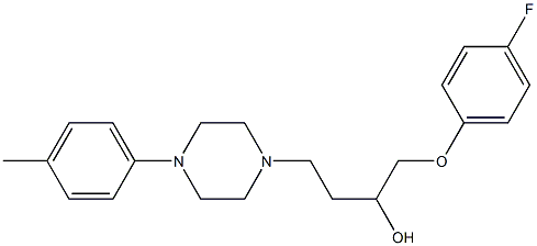 1-(4-Fluorophenoxy)-4-[4-[4-methylphenyl]-1-piperazinyl]-2-butanol 结构式