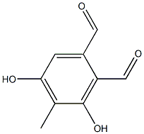 3,5-Dihydroxy-4-methyl-1,2-benzenedicarbaldehyde 结构式