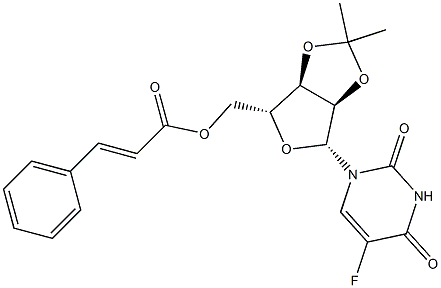 5-Fluoro-5'-O-(3-phenylacryloyl)-2'-O,3'-O-(propane-2,2-diyl)uridine 结构式