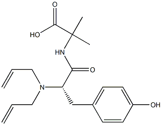 N-(N,N-Diallyl-L-tyrosyl)-2-methyl-L-alanine 结构式