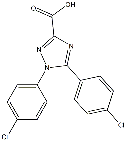 1,5-Bis(4-chlorophenyl)-1H-1,2,4-triazole-3-carboxylic acid 结构式