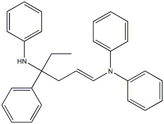 (E)-N,1-Diphenyl-1-ethyl-4-(diphenylamino)-3-buten-1-amine 结构式