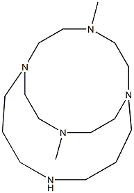 12,17-Dimethyl-1,5,9,12,17-pentaazabicyclo[7.5.5]nonadecane 结构式