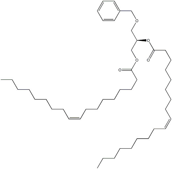 [R,(-)]-3-O-Benzyl-1-O,2-O-dioleoyl-D-glycerol 结构式